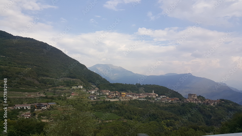 village view of the mountains