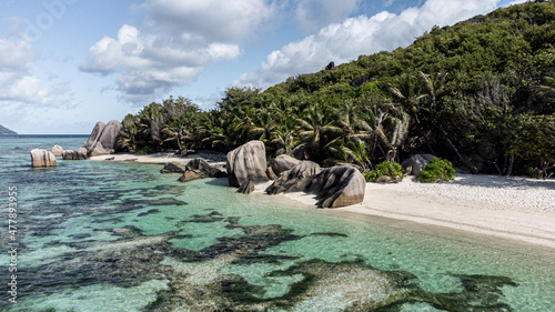 Fototapeta Naklejka Na Ścianę i Meble -  Tropical Beach, Seychelles, La Digue, Anse source d´Argent