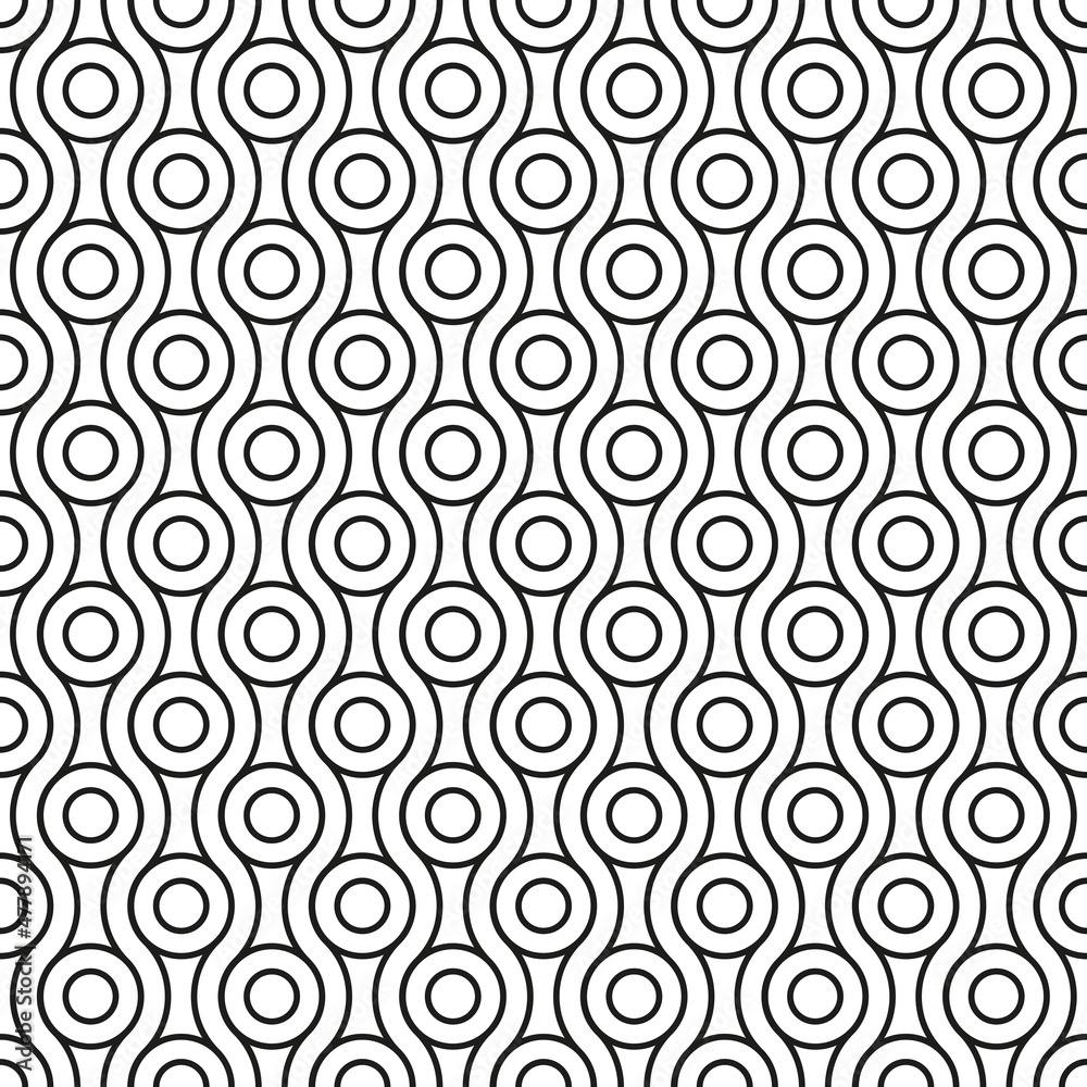 Seamless abstract wave circle pattern background Seamless abstract wave circle pattern background