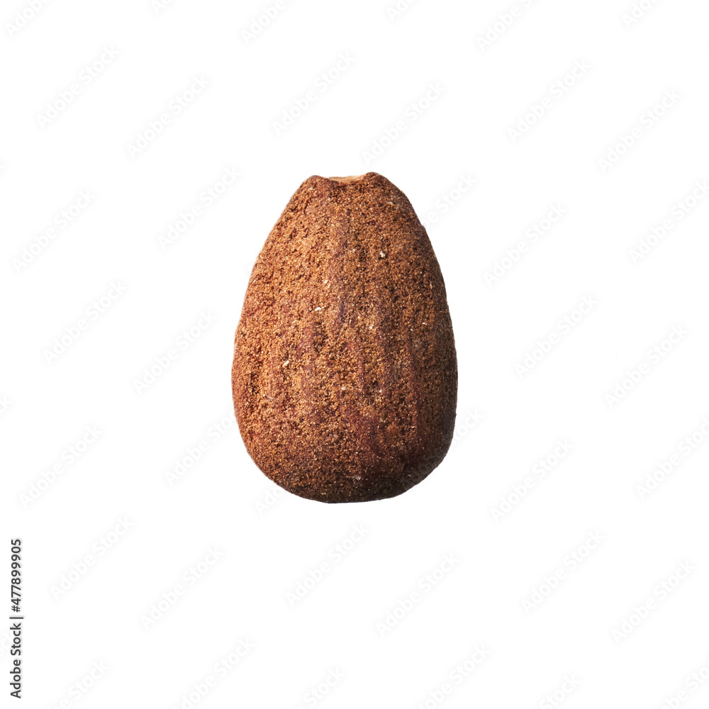 Single almond isolated over white background Single almond isolated over white background