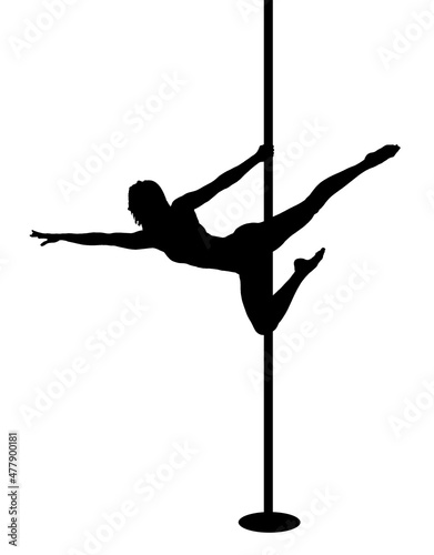 silhouette pole dance exotic , woman sport