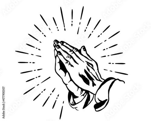 Praying Hands illustration symbol religion