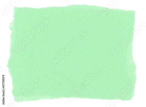 green blank paper parchment label isolated over white