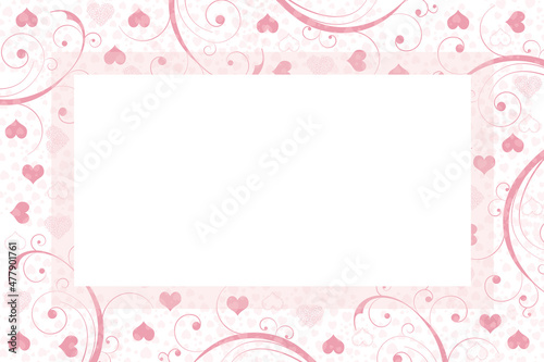 Wallpaper Mural Ramka w serduszka, Białe tło, Walentynki Torontodigital.ca