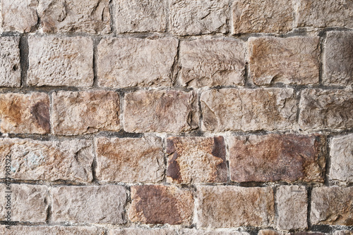  Stone brick wall surface background