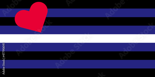 Leather Pride Flag. Symbol for leather fetishists, practitioners of sadomasochism, BDSM or related practices.