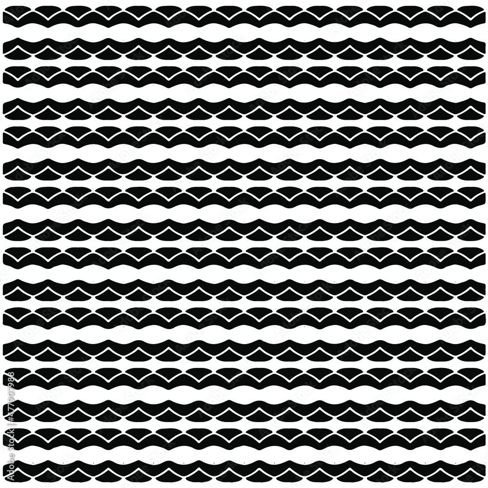 Seamless ethnic pattern color black and white.Can be used in fabric design for clothes, accessories; decorative paper, wrapping, background, wallpaper, Vector illustration.