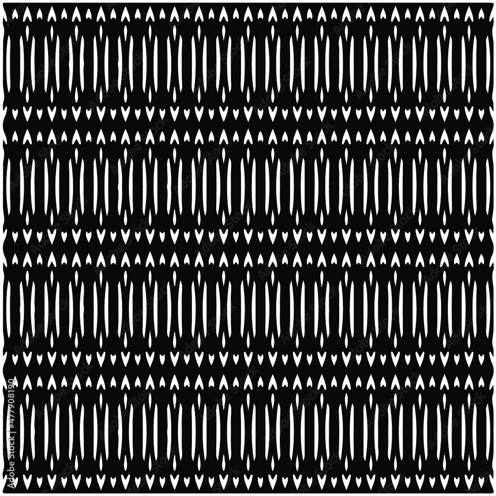 Seamless ethnic pattern color black and white.Can be used in fabric design for clothes, accessories; decorative paper, wrapping, background, wallpaper, Vector illustration. Seamless ethnic pattern color black and white.Can be used in fabric design for clothes, accessories; decorative paper, wrapping, background, wallpaper, Vector illustration.