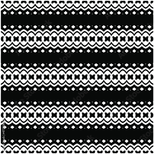 Seamless ethnic pattern color black and white.Can be used in fabric design for clothes, accessories; decorative paper, wrapping, background, wallpaper, Vector illustration.