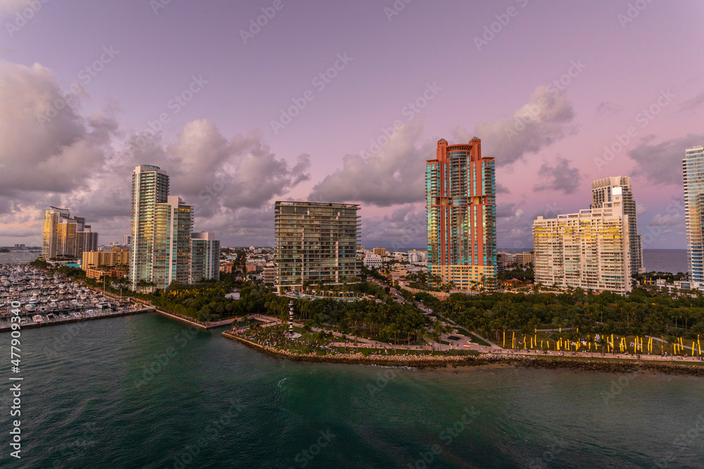 Skyscrapers on Miami Beach, FL
