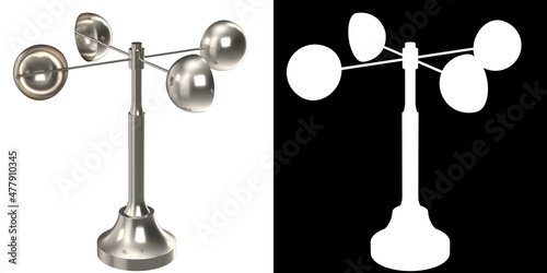 3D rendering illustration of a decorative anemometer photo
