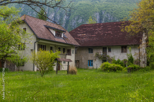 Houses near Bovec village, Slovenia