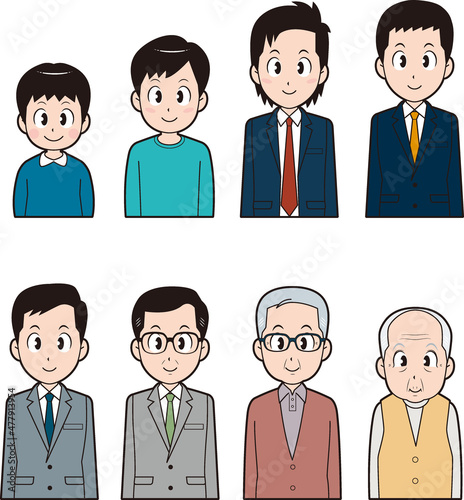 年齢別男性イラスト