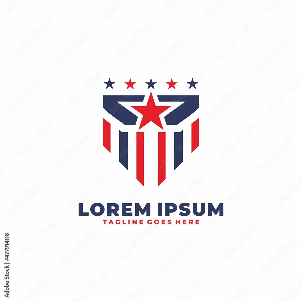 American patriot logo icon design template. American patriot logo icon design template.
