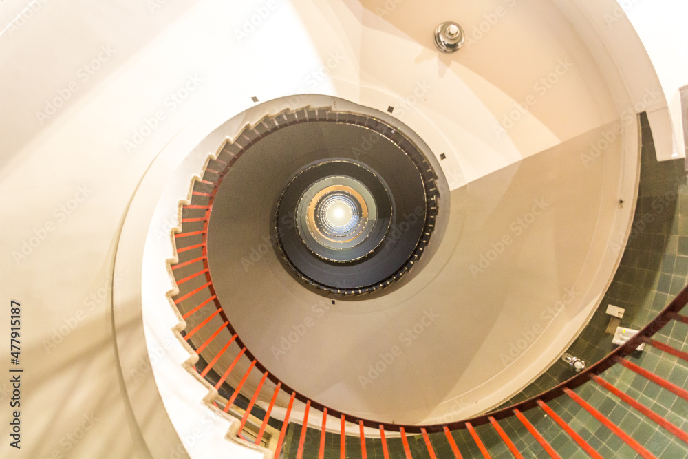 Fototapeta premium Spiral stairway in Neboticnik building in Ljubljana, SLovenia
