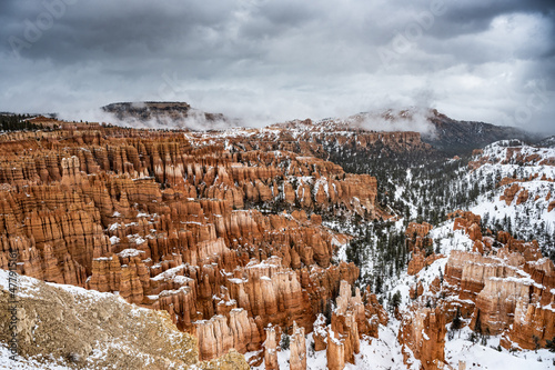 Break in Snow Storm Gives Way To Bryce Amphitheater View
