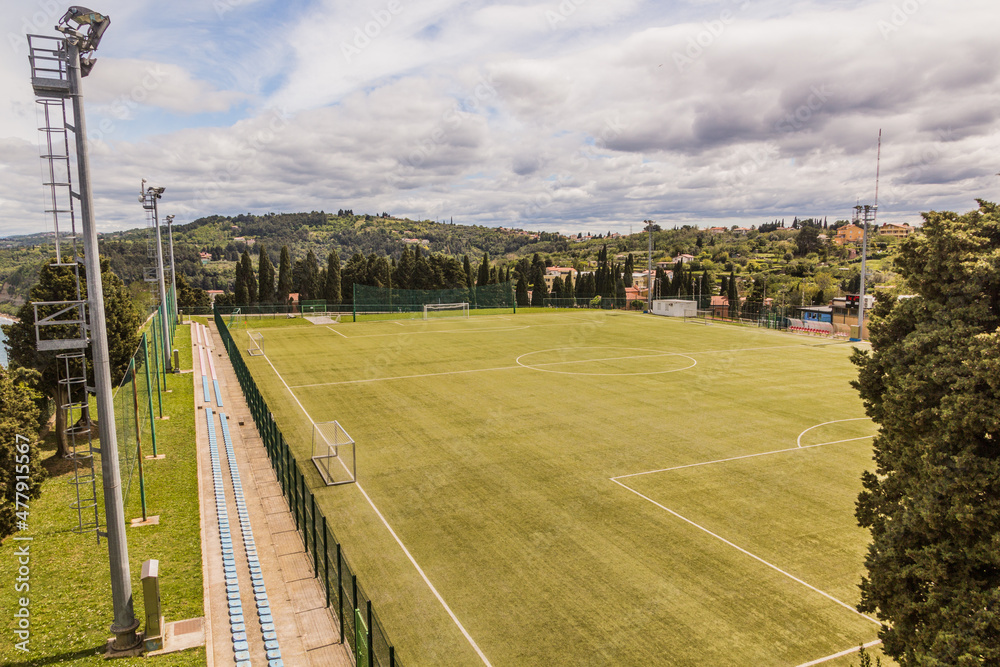 Soccer stadium in Piran, Slovenia