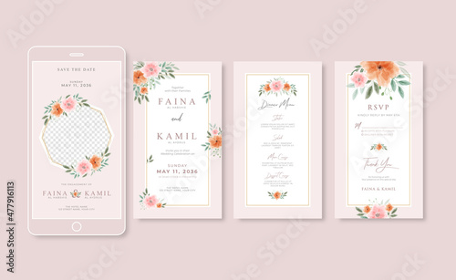 Beautiful and elegant wedding instagram stories collection