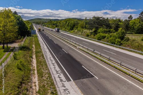 Freeway A1 near Divaca  Slovenia