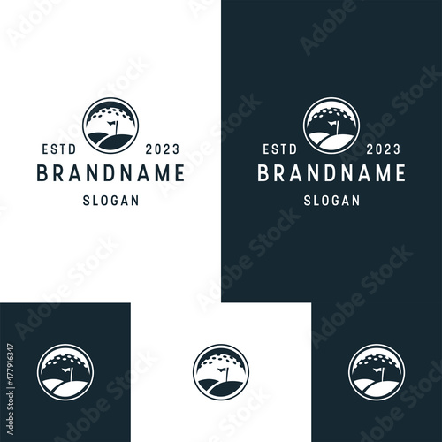 Golf logo icon design template 