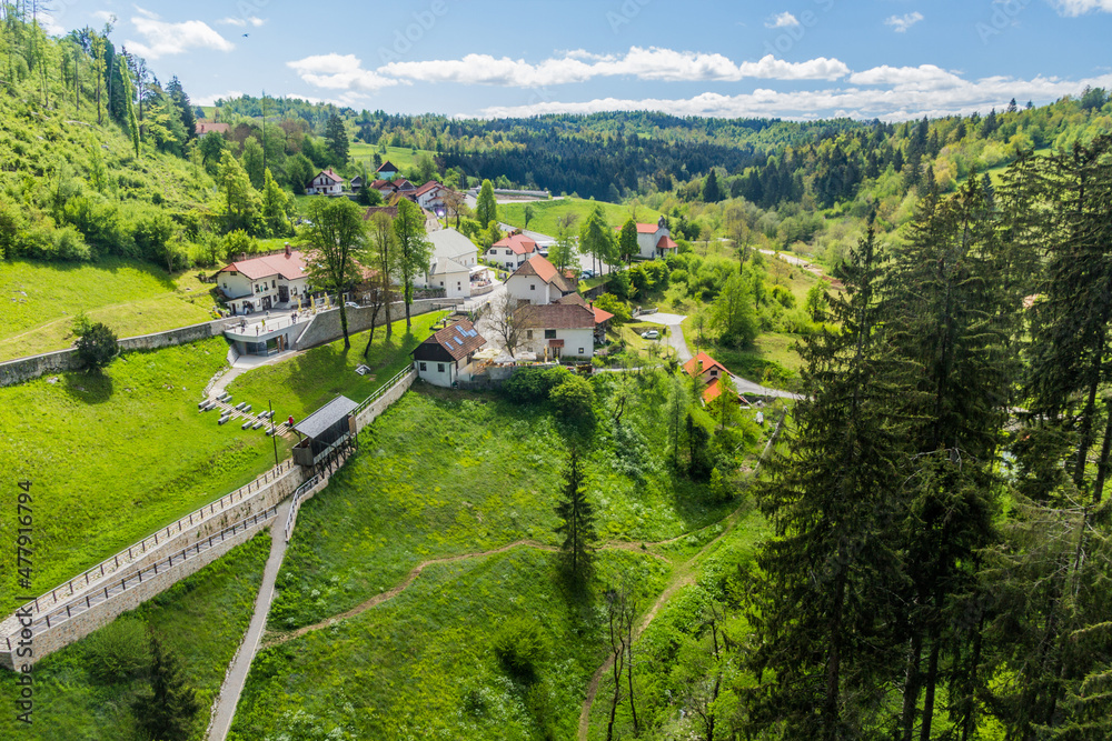View of Predjama village, Slovenia