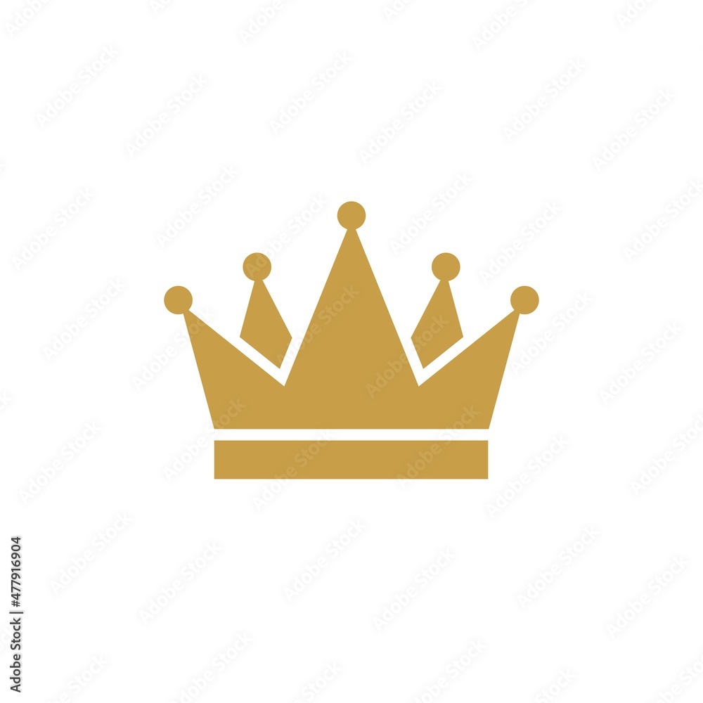 Crown logo vector gold template 