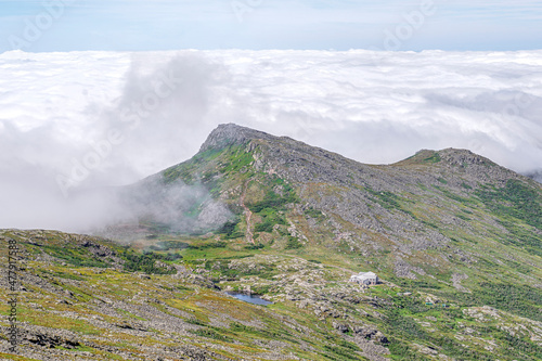 Mount Monroe Lake In The Clouds Hut - White Mountains