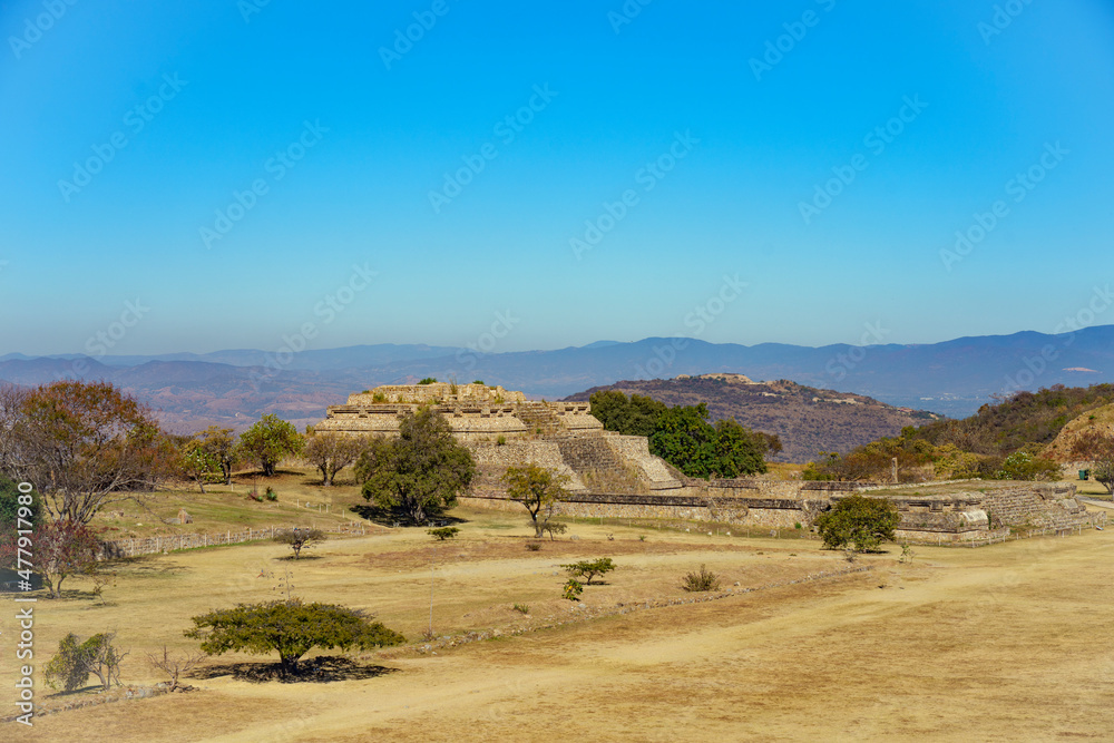 Monte Alban ruins in Qaxaca, Mexico