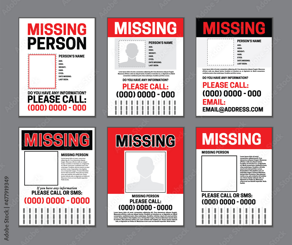 Плакат missing шаблон. Missing person poster. Missing poster Template. Present absent vector. Personal page