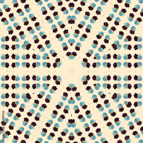 Blue, white and yellow abstract pattern background for social media posts on Instagram