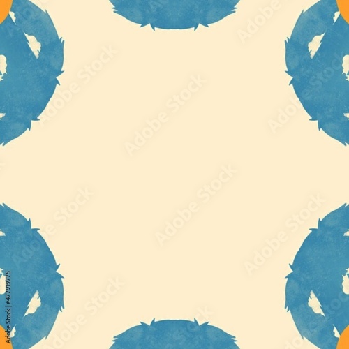Blue, white and yellow abstract pattern background for social media posts on Instagram