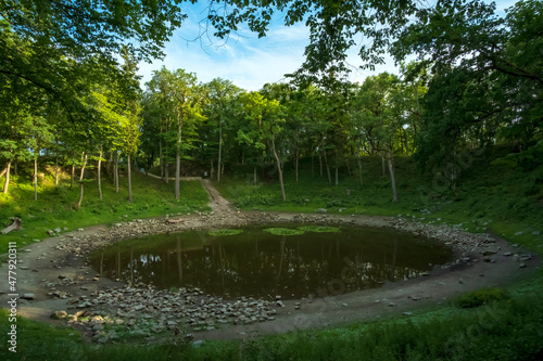 lake at the site of the meteorite fall. Saaremaa island. Estonia photo