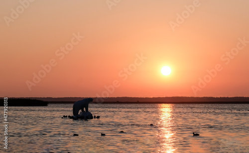 beautiful sunrise in haapsalu. Estonia