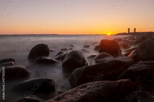 Beautiful sunset on the baltic sea © Santi
