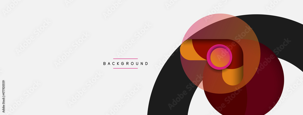 Circle and round shapes abstract background. Vector illustration for wallpaper banner background or landing page Circle and round shapes abstract background. Vector illustration for wallpaper banner background or landing page