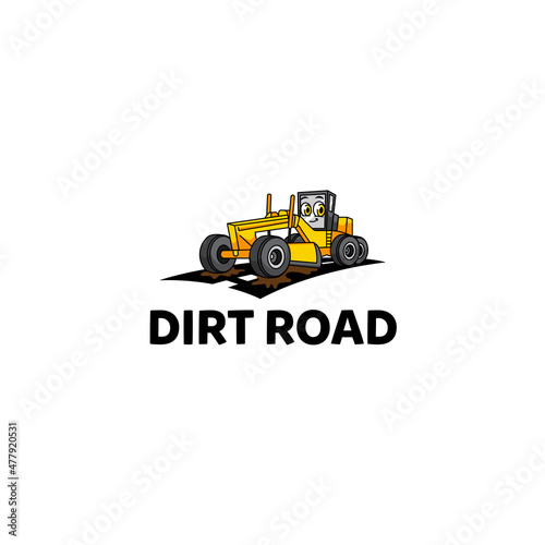 Modern colorful DIRT ROAD tractor big logo design