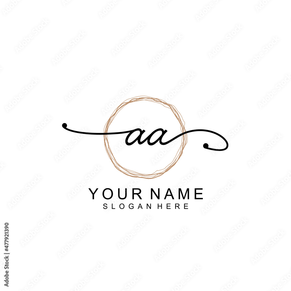 AA initial Signature logo template vector AA initial Signature logo template vector