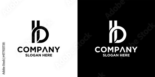 Initial latter B and film logo design vector template.