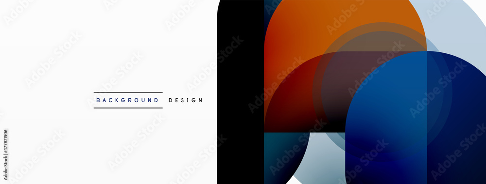 Round triangle shapes lines and circles. Geometric vector illustration for wallpaper banner background or landing page Round triangle shapes lines and circles. Geometric vector illustration for wallpaper banner background or landing page