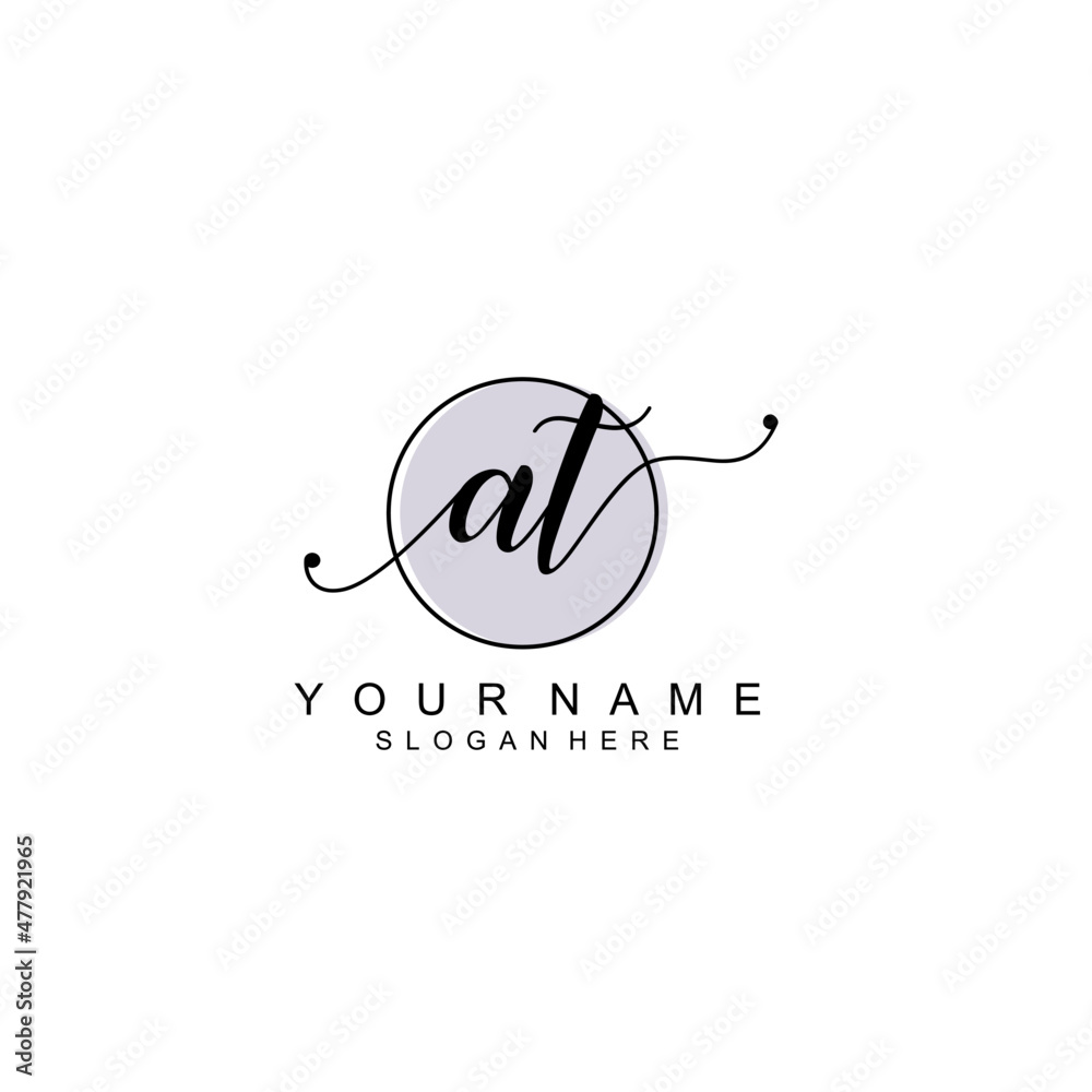 AT initial Luxury logo design collection AT initial Luxury logo design collection