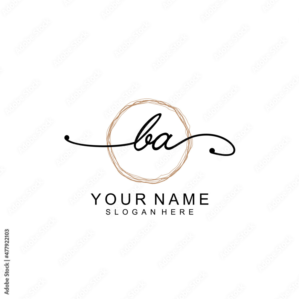 BA initial Signature logo template vector BA initial Signature logo template vector
