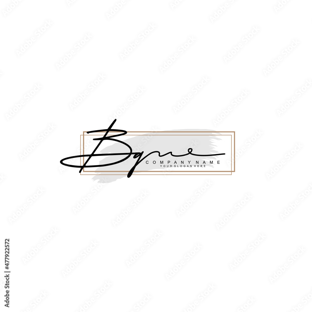 BQ initial Signature logo template vector BQ initial Signature logo template vector