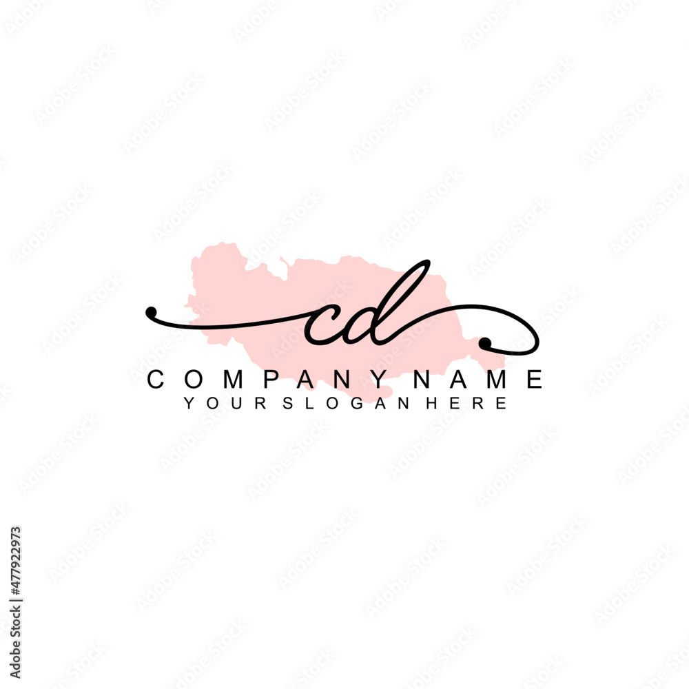 CD initial Signature logo template vector CD initial Signature logo template vector