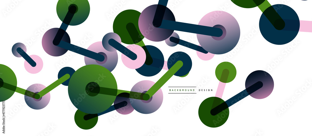 Abstract background. Round dots connected by lines. Trendy techno business template for wallpaper, banner, background or landing Abstract background. Round dots connected by lines. Trendy techno business template for wallpaper, banner, background or landing