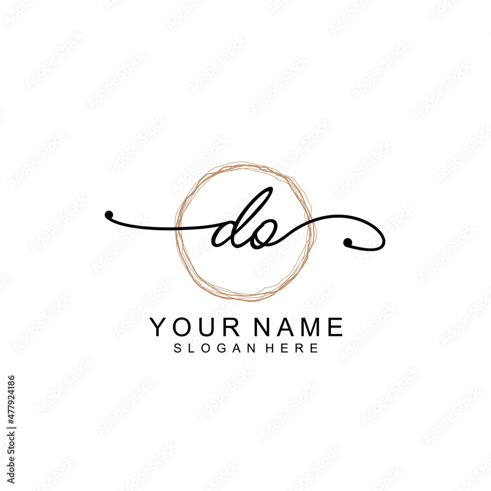 DO initial Signature logo template vector DO initial Signature logo template vector