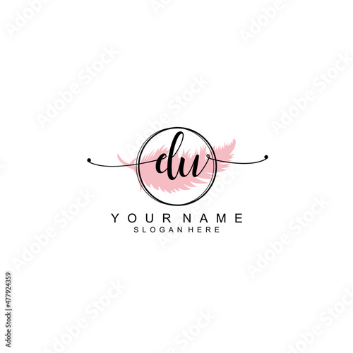 DU initial Luxury logo design collection