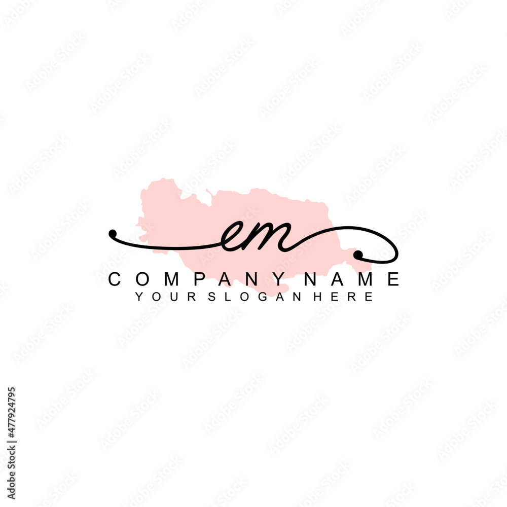 EM initial Signature logo template vector EM initial Signature logo template vector