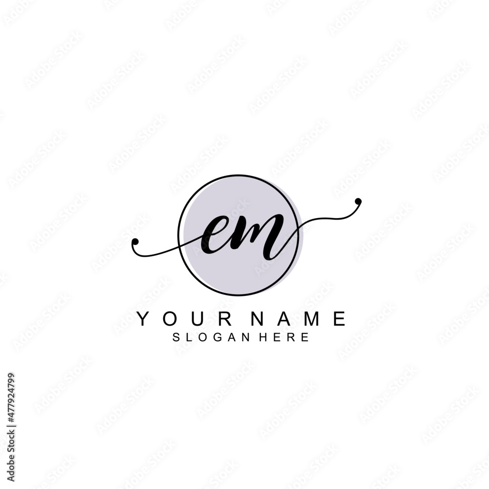 EM initial  Luxury logo design collection