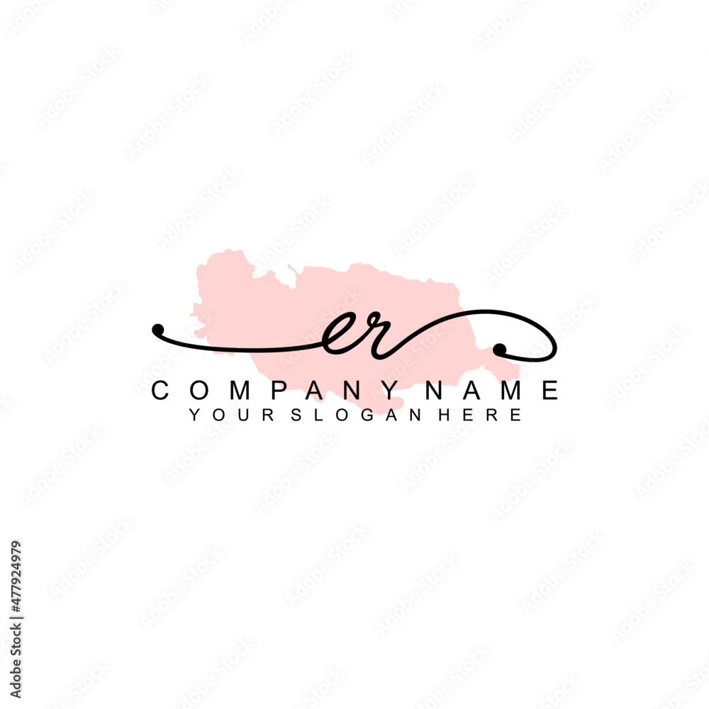 ER initial Signature logo template vector ER initial Signature logo template vector
