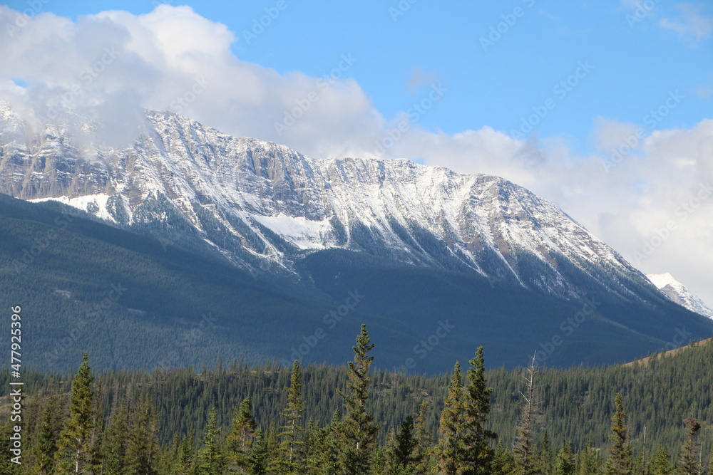 Snowy Top Of The Mountain, Jasper National Park, Alberta